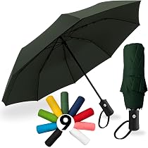 RiToEasysports Ombrello Elettrico Invertito, Compatto, Apertura Automatica, Batteria 260mAh, Ricarica USB