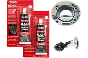 SONGYEA 2x85g Dichtmasse Motor, Auspuff Dichtmasse, Zylinderkopfdichtung Dichtmittel, Dichtsilikon Dichtungsmasse, Kühlerdichtmittel,Getriebe Motor Dichtung Ölwanne für Autos Motorräder Reparatur (Schwarz)