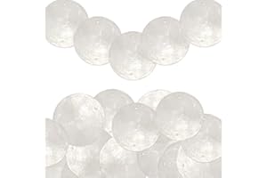 VIQIHEOE Dischi di Conchiglia, 60 Pezzi Madreperla Rotonda, Conchiglie Rotonde, Materiali Artigianali Rotondi con Foro, Adatti per La Creazione di Gioielli Charms, Decorazione di Balconi(Bianco)