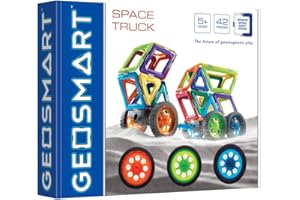 GeoSmart - Le Camion d'Exploration Spatial - Space Truck - Jouet de Construction Magnétique - 42 Pièces - pour Enfants à Partir de 5 Ans