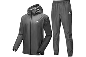 HOTSUIT Combinaison de sudation pour homme avec transpiration de top et pantalon pour sport sudation homme pour transpiration Noir