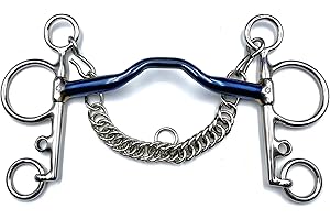 ON TIME TRADER ENGLAND OTTE Ported Pelham Blue Sweet Iron Horse Bit Snaffle (5.25")