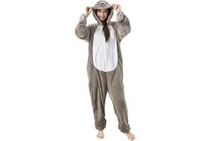 Katara 1744 - Seerobbe Kostüm-Anzug Onesie/Jumpsuit Einteiler Body für Erwachsene Damen Herren als Pyjama oder Schlafanzug Unisex - viele Verschiedene Tiere