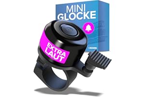 BÜCHEL Sonnette de vélo FLEXIBELL en Noir - Sonnette de vélo rotative à 360° jusqu'à 100 DB | Sonnette de vélo étanche et Inoxydable | Convient à Tous Les Types de Guidon