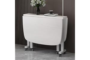 GUOTANG STORE Mesa Plegable de Comedor de Madera, Mesas Comedor Extensibles con Ruedas, Mesa Consola Extensible, para Espacios Pequeños