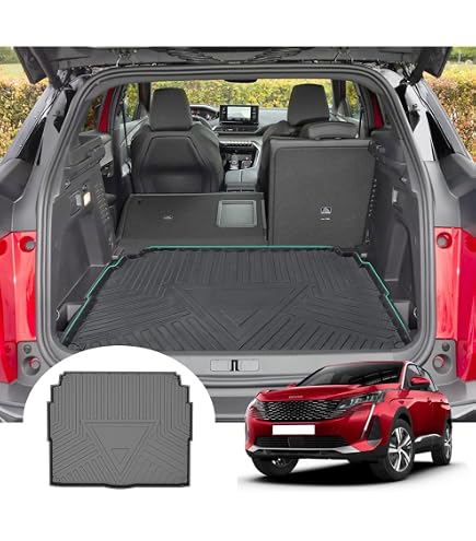 Elmasline Tapis Caoutchouc 3D Pour Peugeot 3008 II (2016+) - Bordure 5 Cm - Protection Anti-Salissure