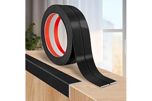 LSGCQ Moulure murale adhesive plinthe souple moulure decorative corniere PVC baguette de finition protection angle mural (4cm×3m, Noir)