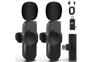 BNEHHOV Lavalier Mikrofon Kabellos für iPhone Android Laptop Wireless Microphone Plug-Play Ansteckmikrofon Handy Mikrofon mit Rauschunterdrückung für Live Streaming Videoaufzeichnung