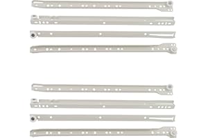 AERZETIX - C41022-2 Set di guide/scorrevoli a rulli 40cm - per 2 cassetti - carico massimo 25 kg - binario di guida - in acciaio - mobili armadio cassettiera montaggio