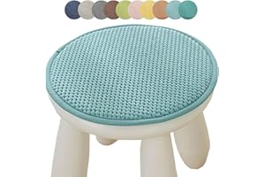 Miecoae Cuscino Rotondo per Sedia, con Fibbia Antiscivolo, Morbido, Cuscino Rotondo per Sgabello per Sgabello/Giardino/Interni/Esterni/Casa(D5,Diameter 40cm)