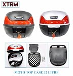 Top Case Moto 49 Litres - Coffre Bagage Universel Scooter Quad Fermeture Sécurité