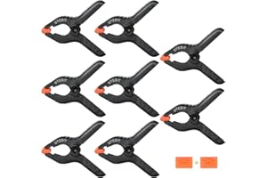 UTEBIT 8 Pcs Pince Fond Photo, 4.5Pouces/11.5cm Heavy Duty Pince à Ressort Grosse de Haute Résistance pour Toile de Fond, Réflecteur, Travaux du Bois et Studio de Photographie