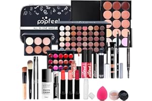LHLXZQ Ensemble de Maquillage Femme, Kit de Démarrage de Maquillage Complet avec Ombres Paupières Correcteur Rouge à Lèvres Mascara Blush, Trousse de Maquillage Voyage pour Yeuxe Lèvres e Visage#5