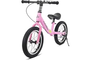 ‎GASLIKE GASLIKE Laufrad 16 Zoll ab 5-8 Jahre für Große Kinder, Kinderlaufrad mit Bremse, Sattel Höhenverstellbar und Luftreifen, Karbonstahlrahmen mit Ständer, Kinderrad für Jungen und Mädchen