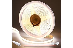GOMING Tira LED COB 12V Blanco Natural 4000K 5M 11W/M CRI 93+ Luminiscencia Lineal Alta Densidad 312LED/M No Impermeable IP20 Luces LED para Sala de Estar Dormitorio y Más(Sin Alimentación)