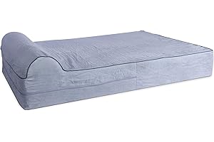 Housse de rechange pour matelas de chien - Mousse à mémoire de forme - Housse de couette uniquement - Gris - Taille XL - KOPEKS