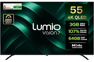 Lumio Vision 7 2026 139 cm (55 inches) 4K Ultra-HD Smart QLED Google TV FTW3-ADSJ