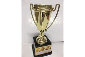 DOR IMPORT S.R.L. Coppa Per la festa del Papà- Trofeo in plastica h 24 cm, Gadget Idea Regalo (Super Papà)