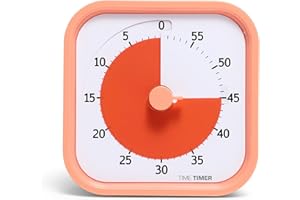 Time Timer Home MOD – 60 minut wizualny timer Home Edition dla dzieci – nauka domowa, timer na stół szkolny, stół biurowy i spotkania z cichą pracą, TTM9-HDO-W