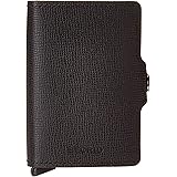 Secrid Porta carte unisex Twin accessori da viaggio in formato busta, Nero, 24mm slim