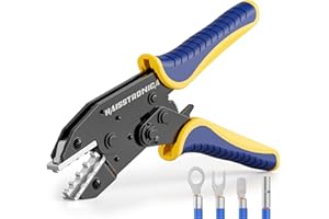 haisstronica Crimping Tool for Non-Insulated Terminals 0,5-16m㎡(AWG 22–6) Wire Crimping Tools,Ratchet Crimper for Electrical Wire Connectors