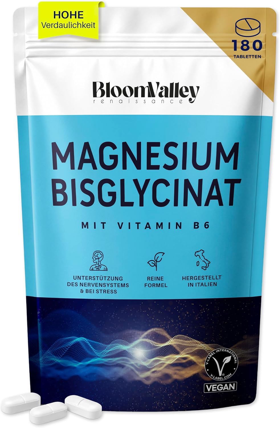 Technische Daten & Spezifikationen : Magnesium Bisglycinat 180 Tabs Magnesium Glyc