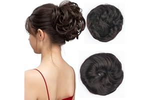 BwelsZJ Lockerer Dutt Haarteil mit Gummiband – Messy Bun Haargummi mit Kunsthaar, Voluminöse Hochsteckfrisur & Haarverlängerung für Damen