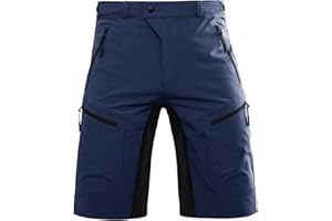Hiauspor Wanderhose Herren Kurz MTB Hose Leichte Schnelltrocknend Cargo Bermuda Chino mit 5 Taschen Männer Wandershorts Outdoor Trekking Shorts Sommer Stretch Mountainbike,Arbeit,Sport