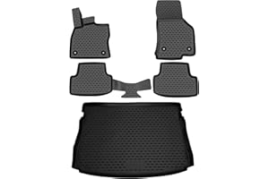 Element - Set di tappetini in gomma 3D e bagagliaio, adatti per VW Golf 7, anno di costruzione 2012 – 2020 | Hatchback | 100% su misura, tappetini per auto, tappetini in gomma