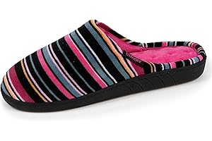 Isotoner Chaussons pantoufles Mules femme semelle ergonomique confort, velours