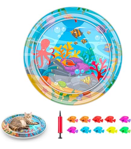 Tappetino Sensoriale Ad Acqua Per Gatti 65cm - Rinfrescante, Gioco E Riposo, In PVC