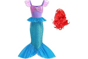 Tangsenyu Little Girls Mermaid Dress for Kids Ariel Dresses Outfit
