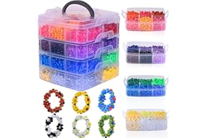 LYMOOR 5000Pcs Pony Beads, 1.5KG/3.31lb, Boxed Beads for Bracelets Making, Multi Colored Hair Bead for Braids, 24 Colors Kandi Friendship Bracelet Bead Kit for Craft, Jewelry Making, Chirstmas Gifts