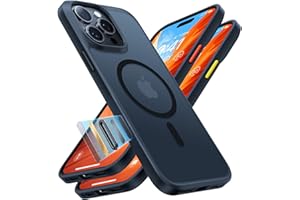 TORRAS for iPhone 16 Pro Case with MagSafe, 12FT Military Grade Shockproof, Slim Thin but Sturdy, Velvety Touch and Anti-Slip Texture, Magnetic Protective for iPhone 16 Pro Case Cover, Matte Black