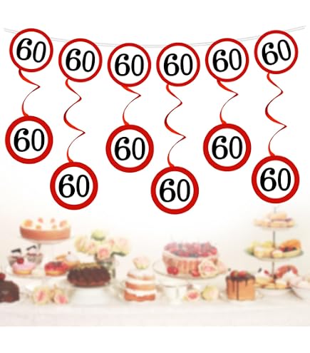 Déco 30 Ans WenmthG - Guirlande Panneau Signalisation - 5 Pièces Rouge Et Blanc