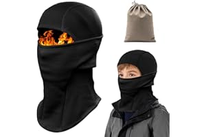 ZOCONE Pasamontañas Niños Forro Polar Pasamontañas Térmico de Invierno Niñas Balaclava Invierno Moto Niños Máscara de Esquí Ciclismo Prueba de Viento Gorro Termico Multifunción