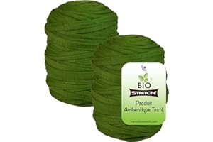 Biostretch Attaches Souples pour Plantes d'Intérieur et de Jardin, Ficelle Écologique Extensible et Respectueuse de l'environnement - Lot de 2 (Rouleau Olive Éco 20M x 2)
