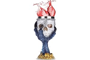 DOEPEBAE WIKEA Tazza da Birra con Teschio in Acciaio Inossidabile, Tazza con Teschio Viking Warrior Tankard, Tazza con Teschio Medievale per caffè/Bevande/Succo Regalo per la Festa del papà