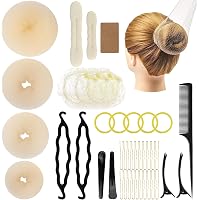 Haarknoten-Donut Set – 68-teilig Mit Haarnetz, Haarnadeln, Gummis In Schwarz, Für Dutt Und Ballett-Frisuren