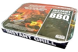 Greenfields Instant Disposable BBQ - Quick And Easy Barbecue - Ready To Cook In 20 Minutes - Mini BBQ Grill - 600g of Charcoal and Portable - Great to Cook Meats, Vegetables & Fish. (1)