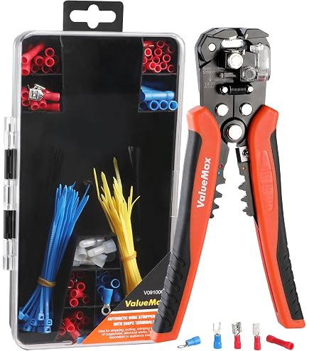 Pince à Dénuder Automatique MONZANA 3en1 - 220 Accessoires - 0.2-6mm² - Dénudage, Sertissage, Coupe