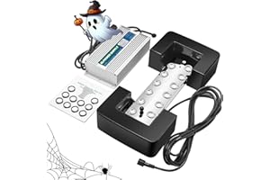 Mxmoonant 8.4L/HFabricant de Brouillard 12 têtes Brumisateur à ultrasons avec Une bouée et Une Alimentation de 400 W pour l'horticulture Paysage Magique Ambiance de préservation des légumes