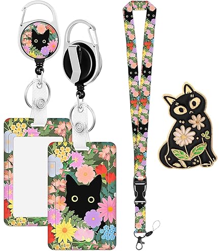 1 Pezzo Cordino Per Il Collo Con Gatto Nero Carino, Portachiavi - Foto 6