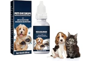 Rakiuty Gotas para los Ojos para Mascotas,Cuidado De Ojos para Mascotas,Gotas para los Ojos en Gel para Mascotas,Gotas para los Ojos para Mascotas,Pet Gotas Oculares para Gatos Y Perros,10ml