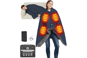 CYCYHEAT 20000mAh Heated Blanket Battery Operated - 7.4V DC Portable Wireless Cordless USB Heating Blanket for Outdoors
