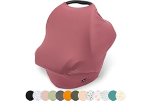 Simka Rose Car Seat Covers for Babies- Nursing Cover Breast feeding Essentials & Baby Necessities- Carseat Stroller Combos Infant Boys and Girls - Baby Registry Breastfeeding Must Haves First Time Mom
