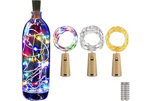 Annefly 2M 20LED Bottle Lights (3pcs, 3 Colours)