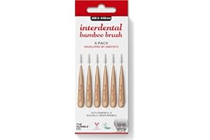 THE HUMBLE CO. - Bamboo Interdental Brush - Size 2-0.5 mm - Developed by Dentists - Designed in Sweden - Sustainable & Reusable - Vegan & Cruelty-Free - Eco-Friendly Packaging - 6p