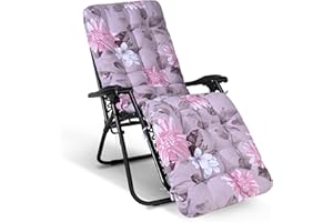 wawofun Sun Lounger Cushions Only, Garden Sunlounger Cushions 170x53CM Garden Seat Pads Sunbed Cushions for Indoor Outdoor Patio Yard Beach (Blooming Season)