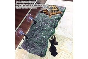 DTTRA Nunafey Styrofoam Aquarium Basking Island, Suction Cup Floating Island, Island, for Semi-Aquatic Animals(small)